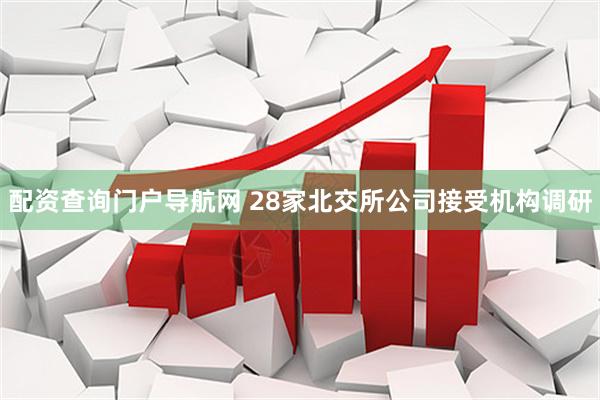 配资查询门户导航网 28家北交所公司接受机构调研